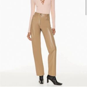 Aritzia Melina Leather High-Waisted Pants in Seville Size 2
